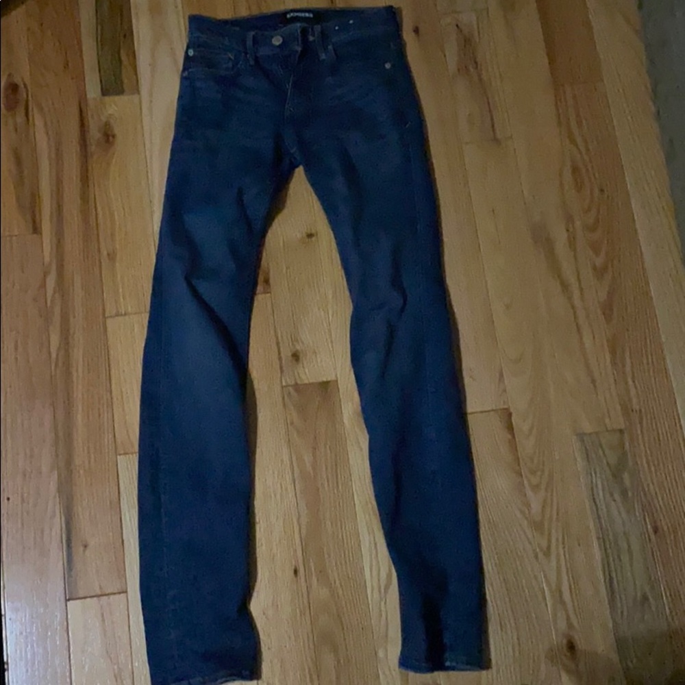 Express 00L skinny midrise dark blue stretch jeans